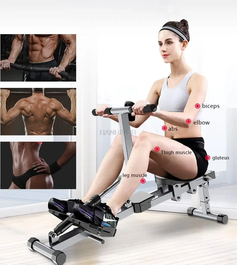 Household hydraulic resistance rowing machine rowing elderly rehabilitation training belly lean arm weight fitness equipment