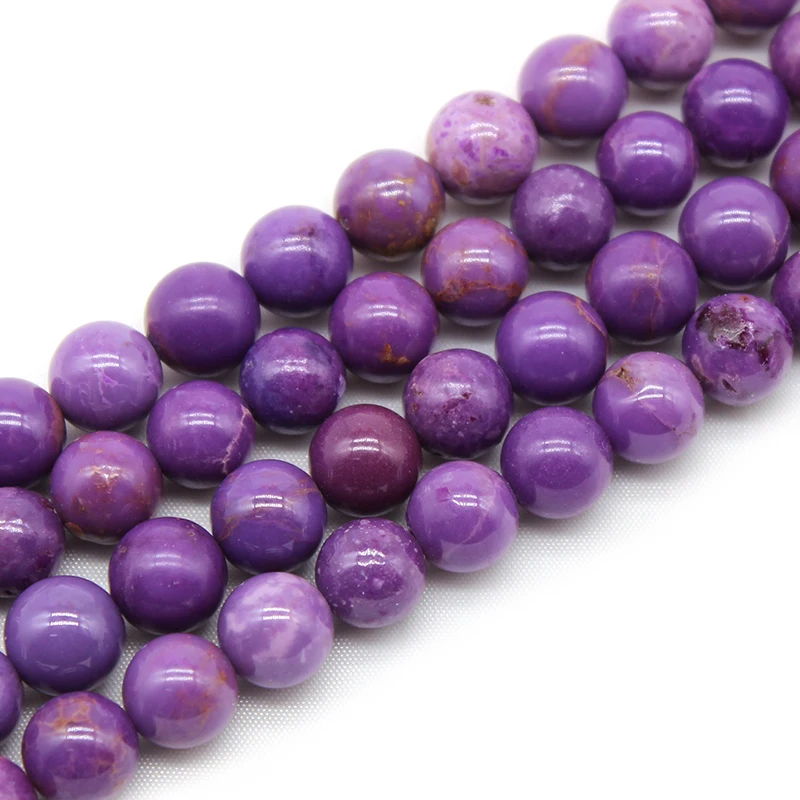 AAA Natural Purple Phosphosiderite Stone Semi Precious Selectable Round Beads 6-12mm DIY Loose Beads For Jewelry Making 15