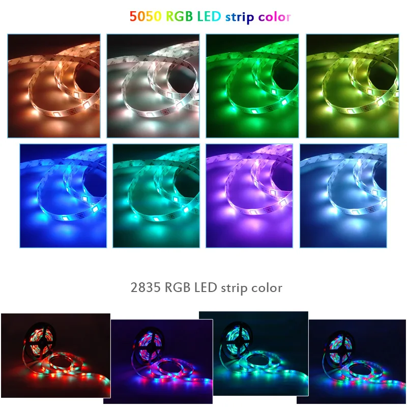 RGB LED قطاع 15 متر مصباح ليد الشريط 5050 سمد 2835 5 متر 10 متر تيار مستمر 12 فولت إضاءة مقاومة للماء مصباح مرنة الشريط الأشعة تحت الحمراء واي فاي تحكم محول الاتحاد الأوروبي