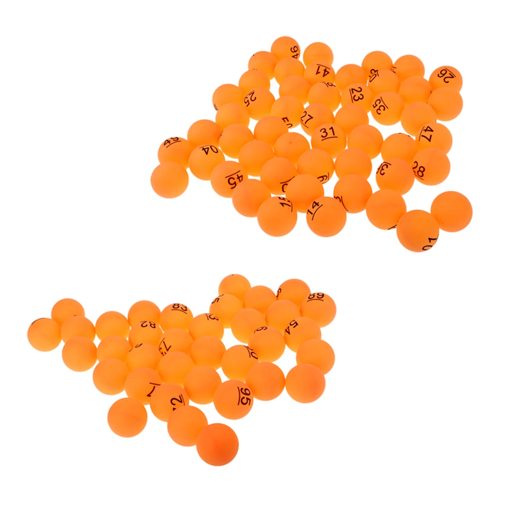 100PCS 40mm Numbered Table Tennis Balls Ping Pong Balls for Game Entertainment (No. 1-100 )