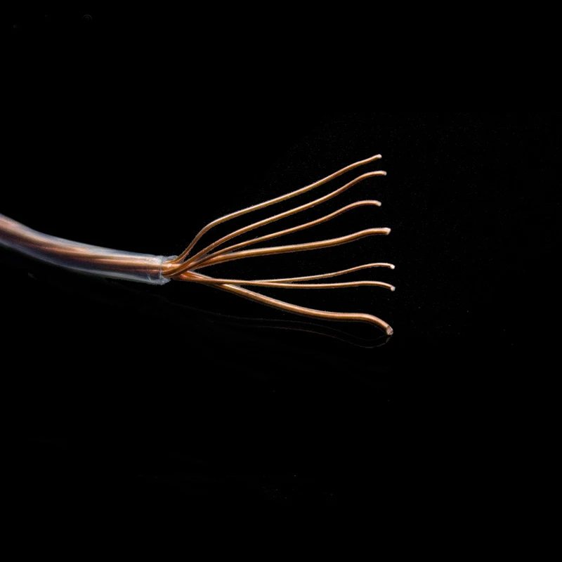 High Quality 8TC  OCC Copper Wire Cable for HIFI Audio Speaker cable Amplifier Turntable CD Player 16 Strands