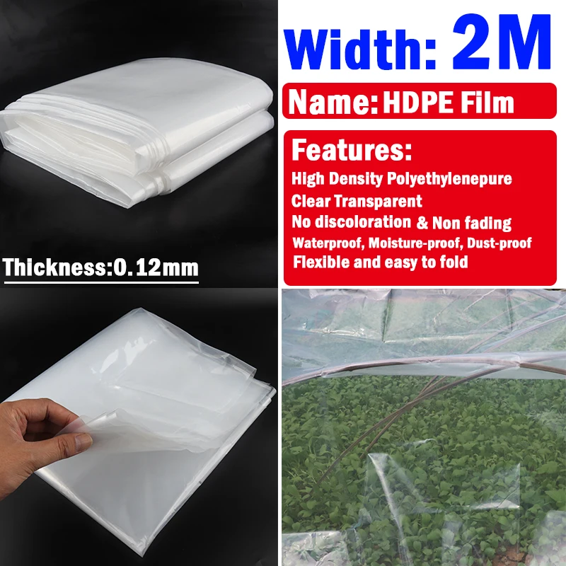 

Width 2M Thickness 0.12MM Vegetable Planting Films Outdoor Garden Clear Greenhouse Film Courtyard Succulent Bonsai Tarpaulin