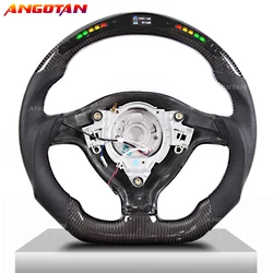 Steering Wheel For VW MK4 MK5 MK6 GTI Carbon Fiber Steering Wheel with LED Perforated Leather