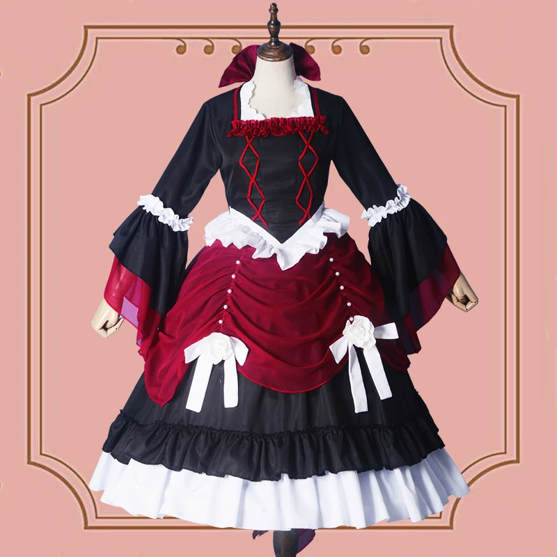 

Identity V Mary Cosplay Costume Regulator Madam Red Bloody Queen Cosplay Costume Long Dress Halloween Carnival Party Costumes