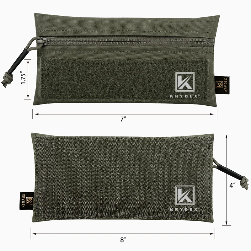 Карамельный чехол для передней панели KRYDEX Tactical MK3 MK4, с петлей и крючком, 4*8 дюймов, карман на молнии для MK3 MK4, предназначенный для