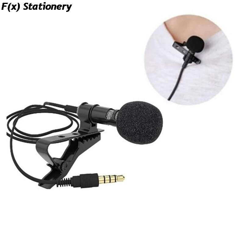 Universal Portable 3.5mm Mini Headset Microphone Lapel Lavalier Clip Microphone For Lecture Teaching Conference Guide Studio Mic