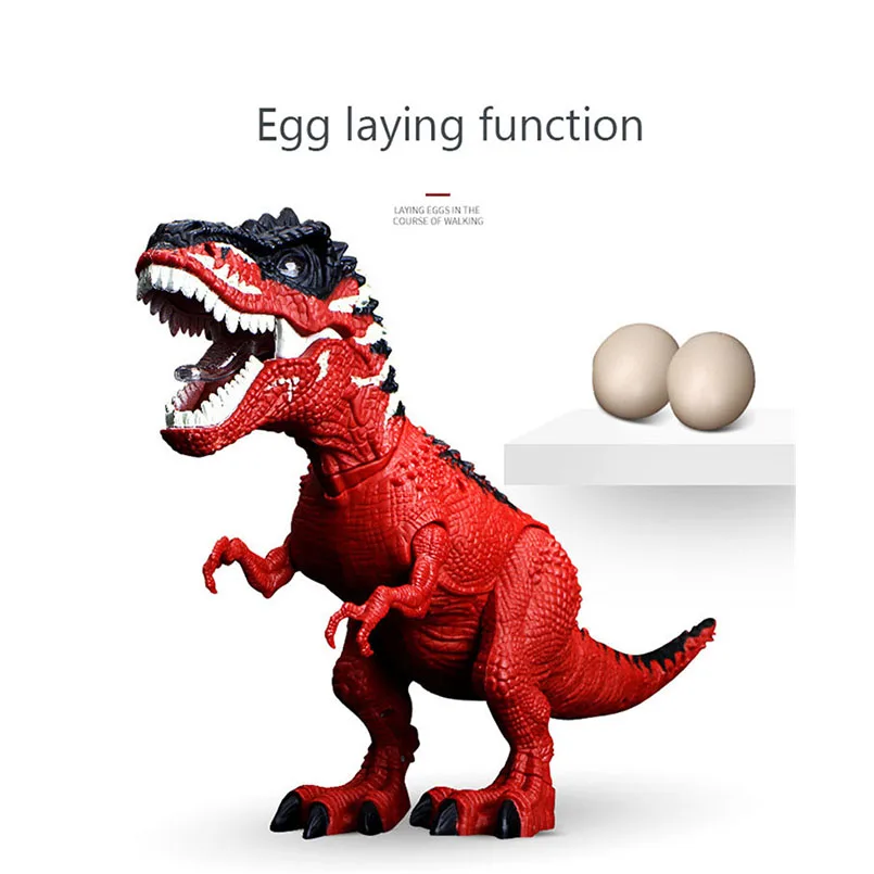 Electric Dinosaur Tyrannosaurus Rex Walking Light Sounds Animal Model Toys For Boys Electricial Lay Egg Dinosaur Outdoor Toy