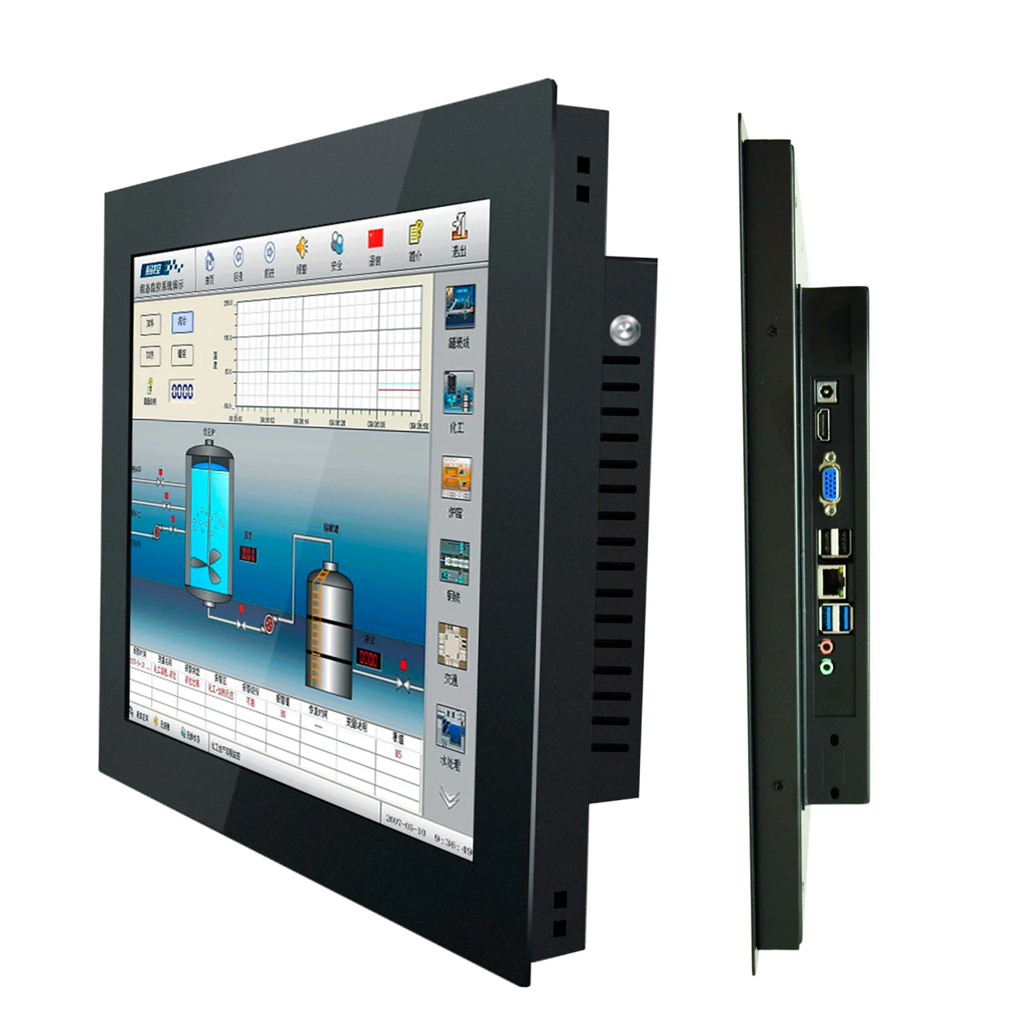 

17.3 Inch Embedded Industrial Tablet Computer All-in-one PC Panel with Resistive Touch Screen Built in WiFi RS232 COM 1366*768