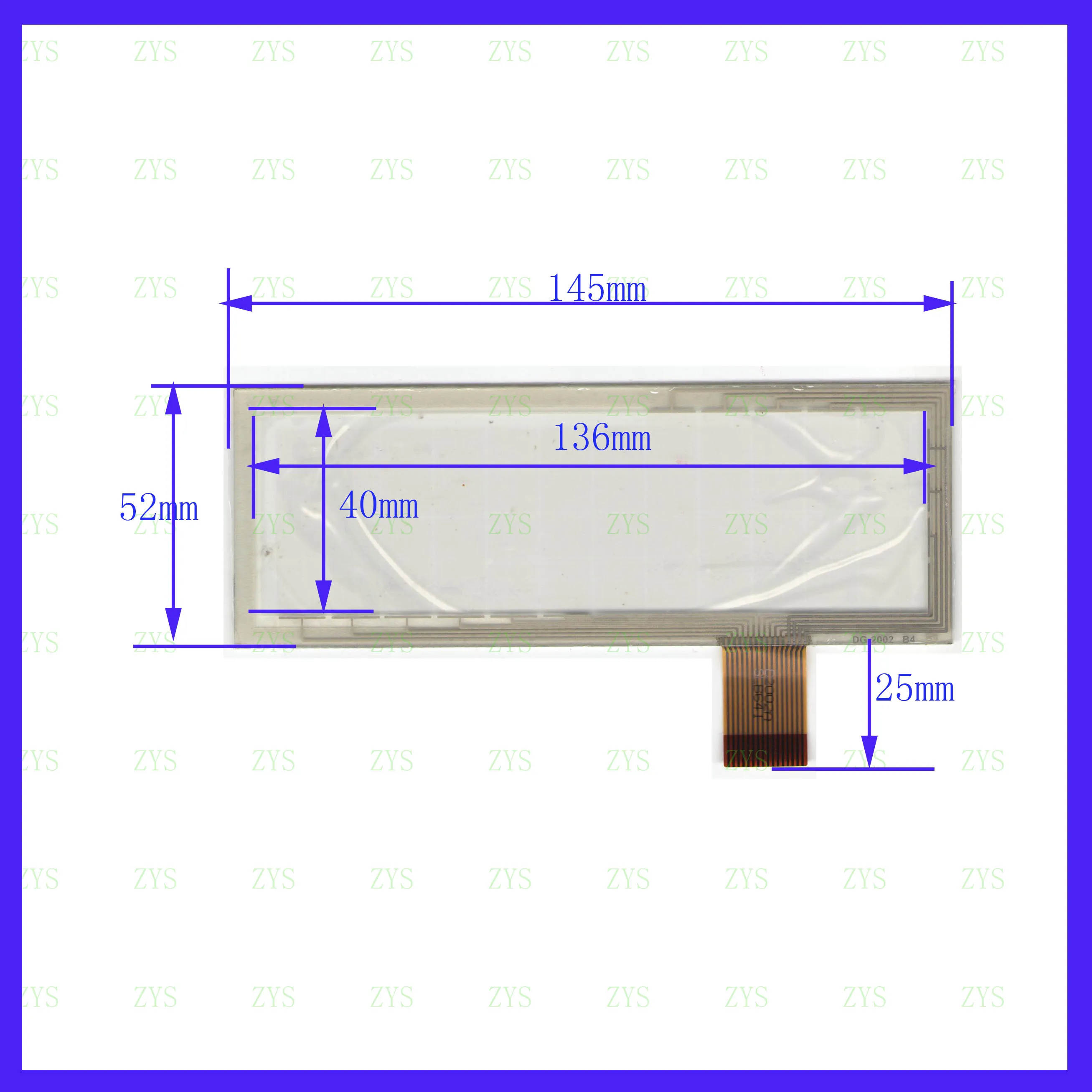 

ZhiYuSun DG2002 145*52mm Touch screen senso industrial control DG 2002 Resistance screen 145*52