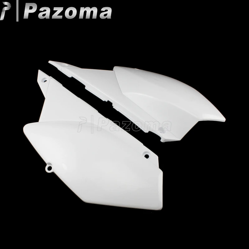 Motorcycle Off Road White Plastic Rear Side Cover Cowl Fairing Side Panel For Kawasaki KLX250/D-Tracker X 2008-2019 KLX250S/SF