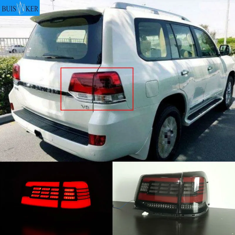 LED Rear Lamp Brake Reverse Light Rear Back Up Lamp DRL Car Tail light  LED Taillights Assembly For Toyota Land Cruiser 16-20