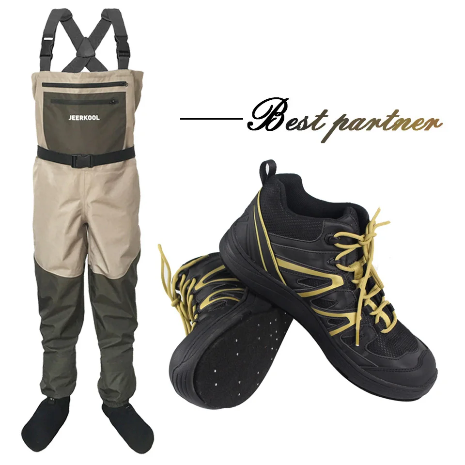 

Fly Fishing Waders & Wading Shoes Felt Sole With Nails Fish Pants Aqua Sneakers Clothing Set Rock Sports Boots Hunting No-slip