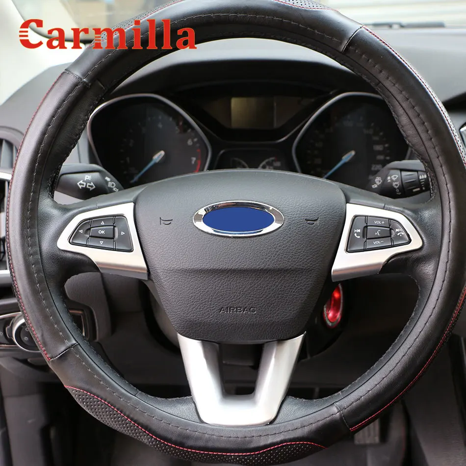 Carmilla-غطاء حماية عجلة القيادة الداخلية للسيارة ، ملصقات زخرفية لفورد Ecosport 2018 2019 2020