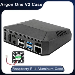 Raspberry Pi 4 Model B Argon One V2 Case Aluminum Case Removable GPIO Cover Passive Cooling Metal Shell for Raspberry Pi 4