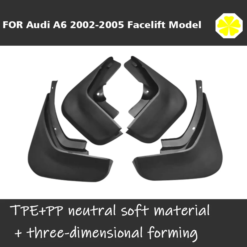 2002-2005 Mudflaps FOR Audi A6 C5 Mudguards Fender Mud Flap Guard Splash Mudguard Car Accessories Auto Styline Front Rear 4pcs