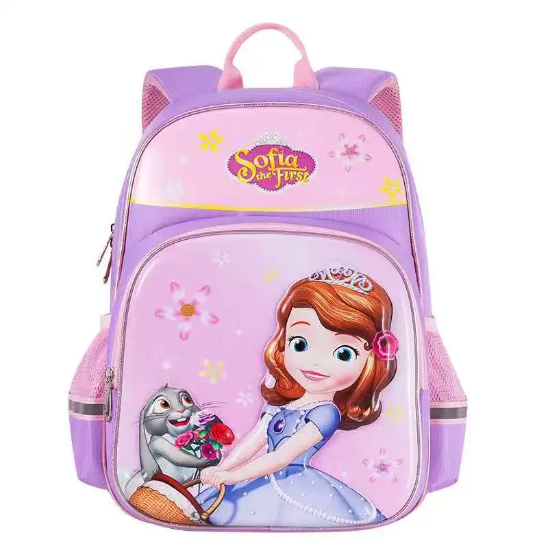 Disney sofia escola sacos para meninas princesa mochila grande capacidade à prova de água primária estudante sacos de ombro menina presente