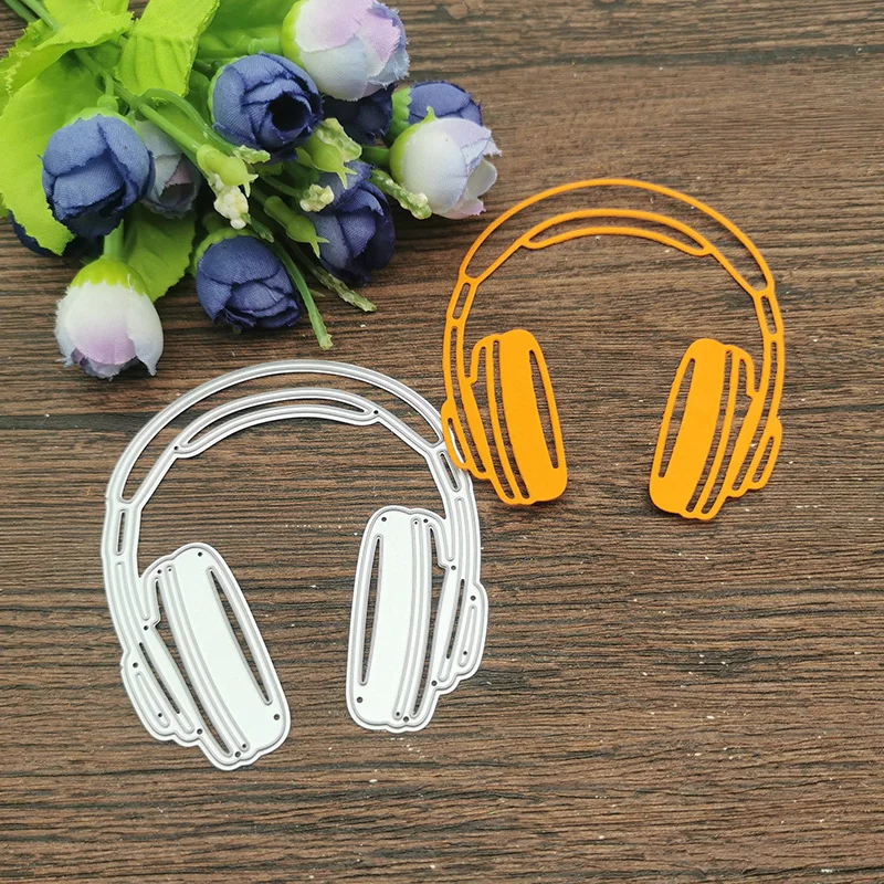 Headset Music Popular card Metal Cutting Dies Stencils For DIY Scrapbooking Decorative Embossing Handcraft Die Cutting Template