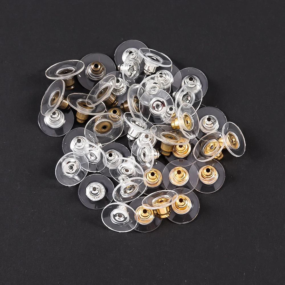 100-200 teile/los Gummi Ohr Stopper Earnuts Stud Ohrring Zurück Liefert Für DIY Schmuck Machen Zubehör Großhandel – Detail 4