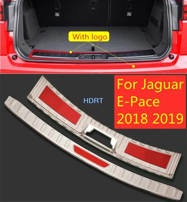 

Stainless steel Exterior Interior Rear Trunk Bumper Scuff Plate Door Sill For Jaguar E-Pace 2018 2019 Car Styling Accessories