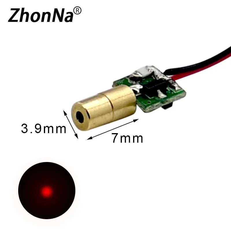 650nm 5mW Red Laser Module Single Point Irradiate Industrial-grade Positioning And Aiming Laser Head With Circuit Board 2.1-3V