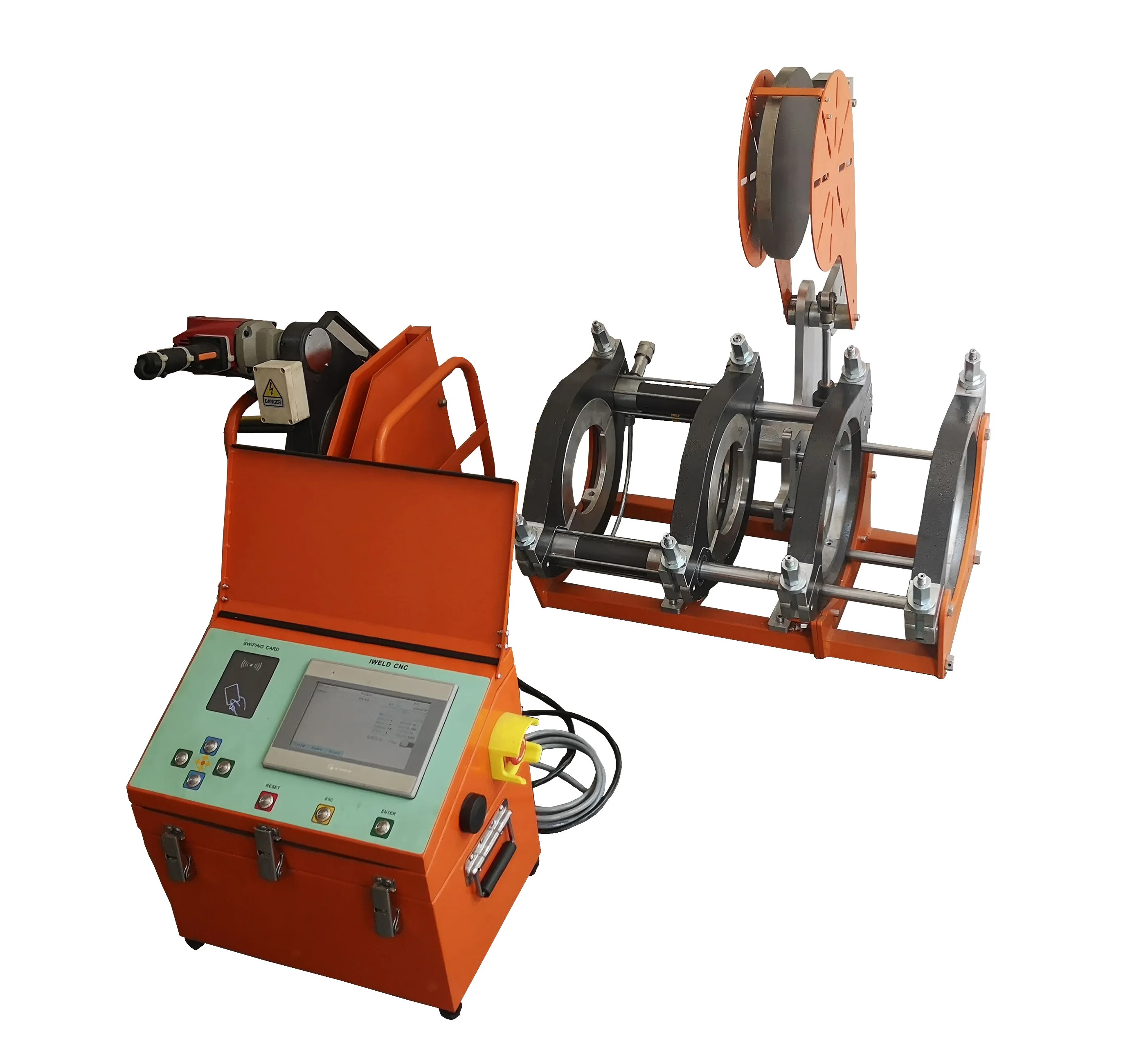 90-250mm Automatic butt fusion  CNC 250 PE pipe    PPH tube pipe cutter