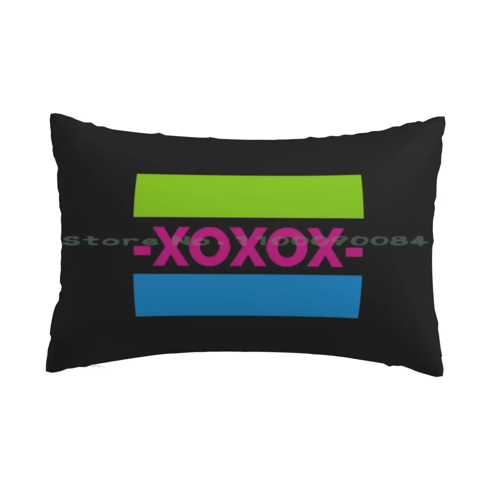 Colorful Xoxox Gen Z Pillow Case 20x30 50*75 Sofa Bedroom Coastal Sea Ocean Blue Aqua Green Turquoise Teal Anchors Boating