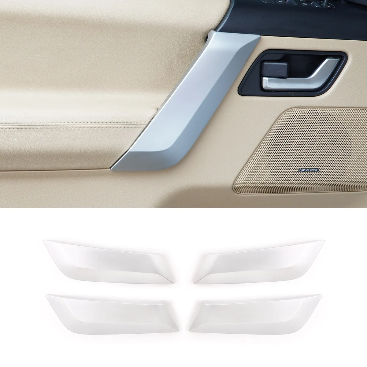 For Land Rover Freelander 2 LR2 2007-2015 Car Inner Door Handle Protection Cover Stickers ABS Auto Decorative Accessories