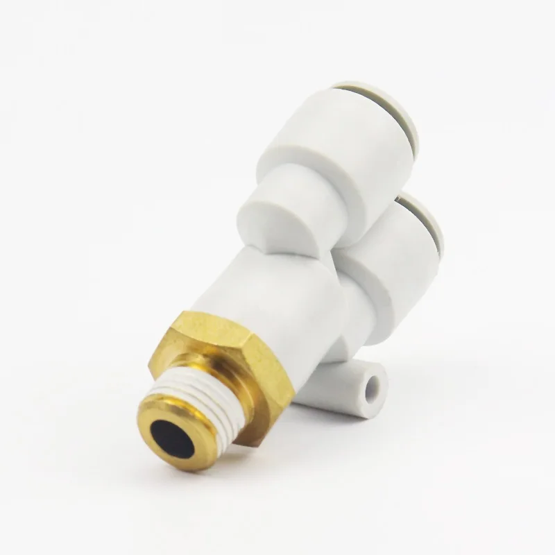 Conector com rosca externa em forma de u