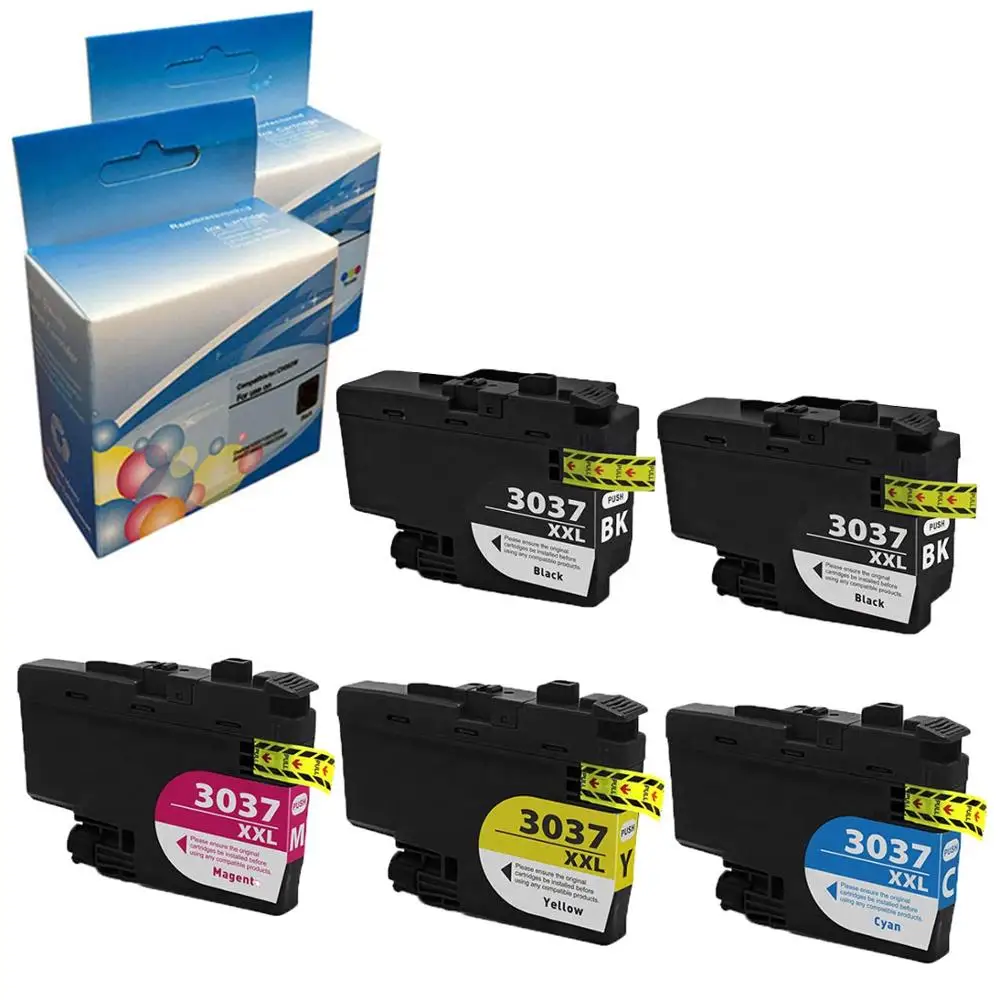 

5PK LC3037 ink Cartridges Compatible for Brother MFC-J5845DW J5845DWXL J5945DW J6545DW J6545DWXL J6945DW Printer