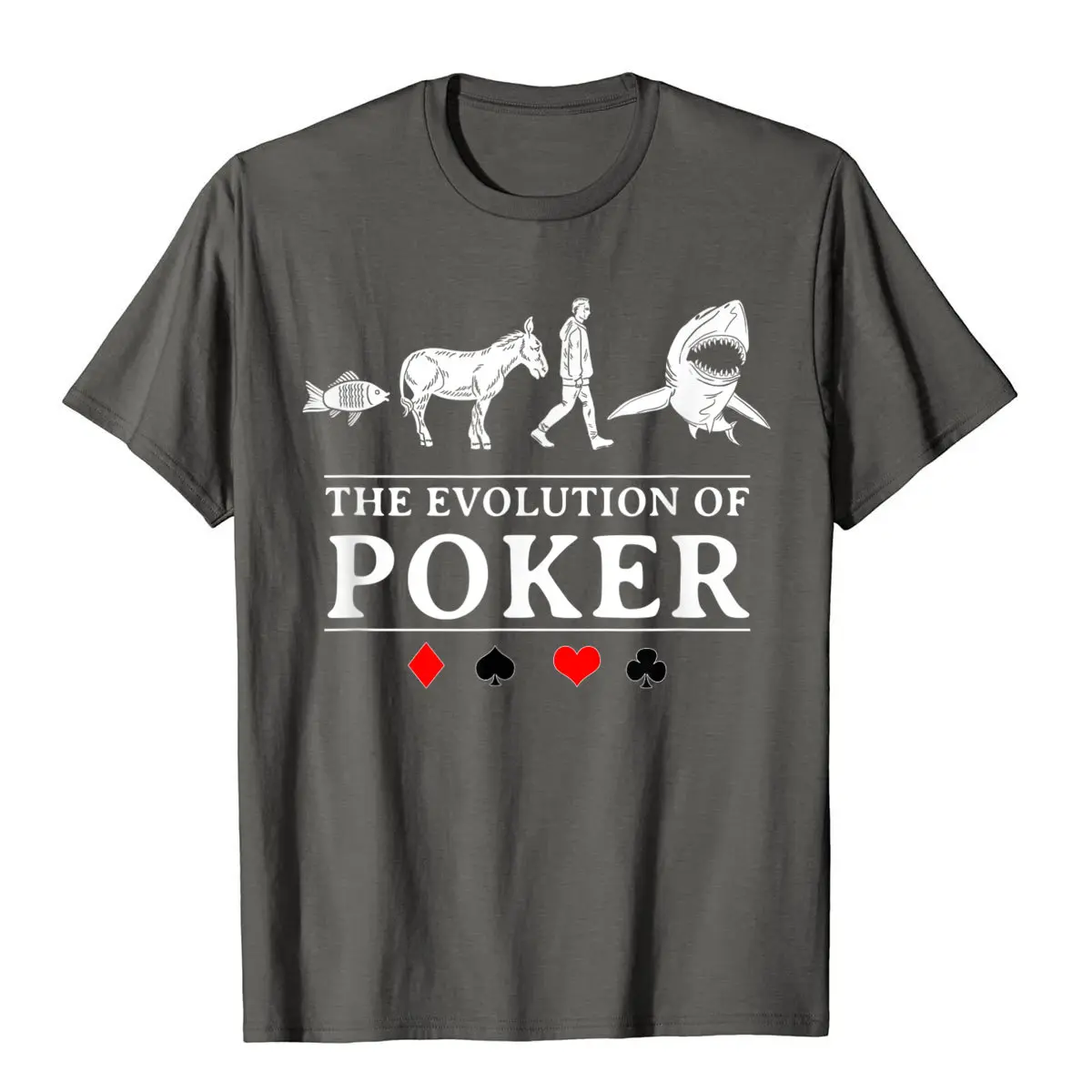 The Evolution Of Poker Funny Hobby Card Poker Player Gift T-Shirt Cool Tops Shirt For Adult Cotton T Shirt Print Graphic