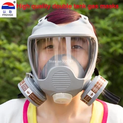 Full face gas Mask Organic Vapor Cartridge Respirator Face Mask for Painting Spraying Anti-dust formaldehyde Fire comparable6800