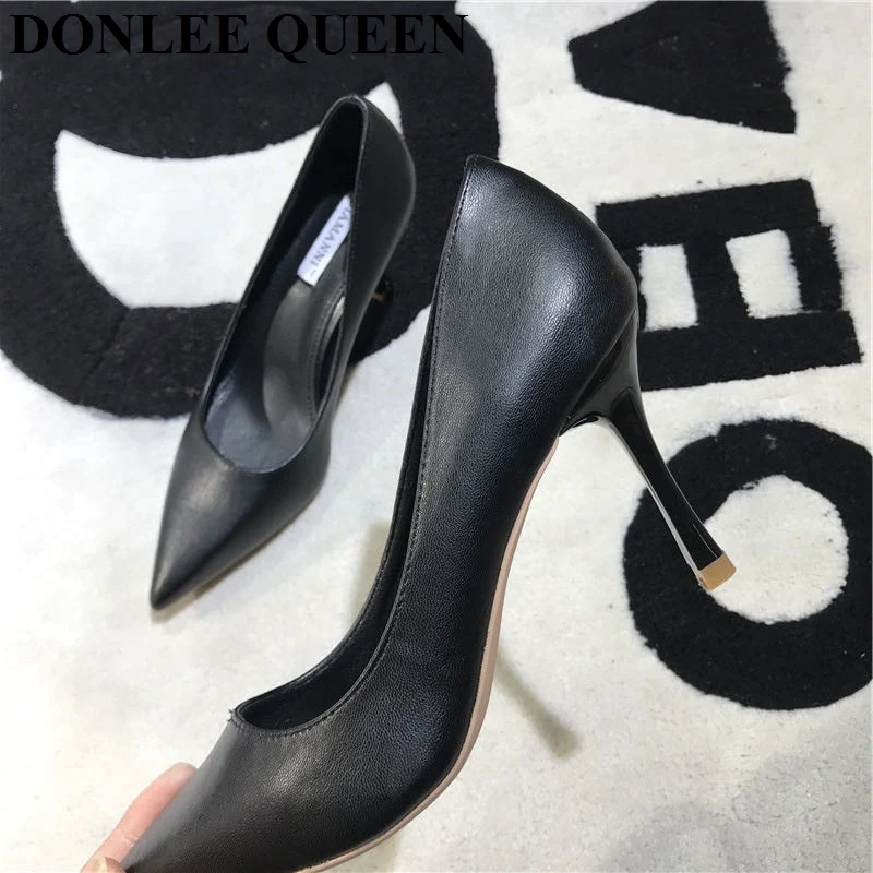 DONLEE QUEEN Female Women Pumps Sexy High Thin Heel Pointed Toe Shallow Shoes For Party Wedding Shoe Lady Pumps zapatos de mujer