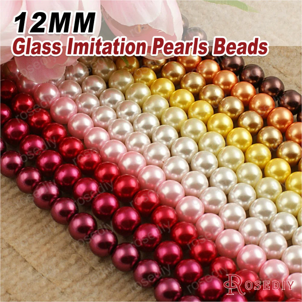 (A011)3mm 4mm 5mm 6mm 8mm 10mm 12mm 14mm 16mm Black White Gray Brown tone Round Glass Dyeing Color Beads Imitation pearls