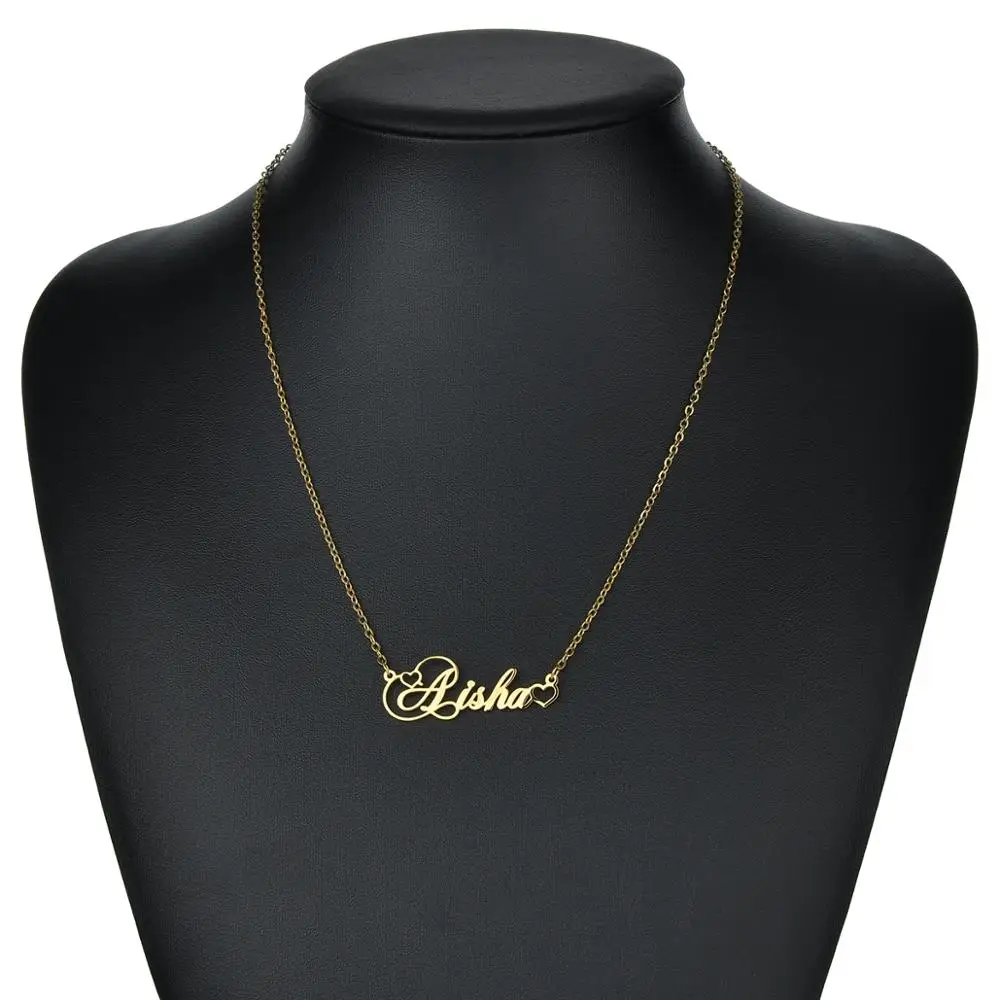 Atoztide Collane Cuore Personalizzato Choker Nome Personalizzato Collane Targhetta Monili di Fascino In Acciaio Inox Amanti del Regalo Per Le Donne