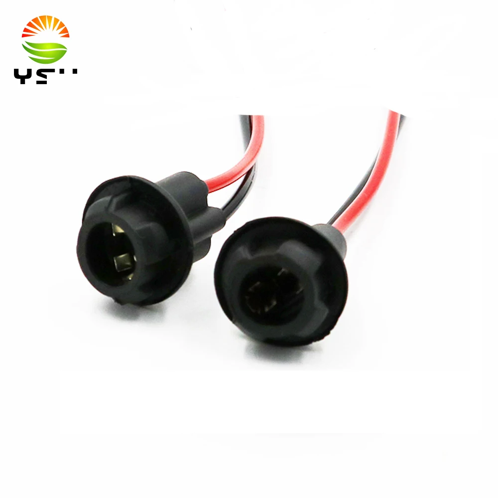 

YSY 100pcs T10 W5W Light Bulb Socket Holder fit Car Truck Boat Soft Rubber Connector Adapter New DC12V