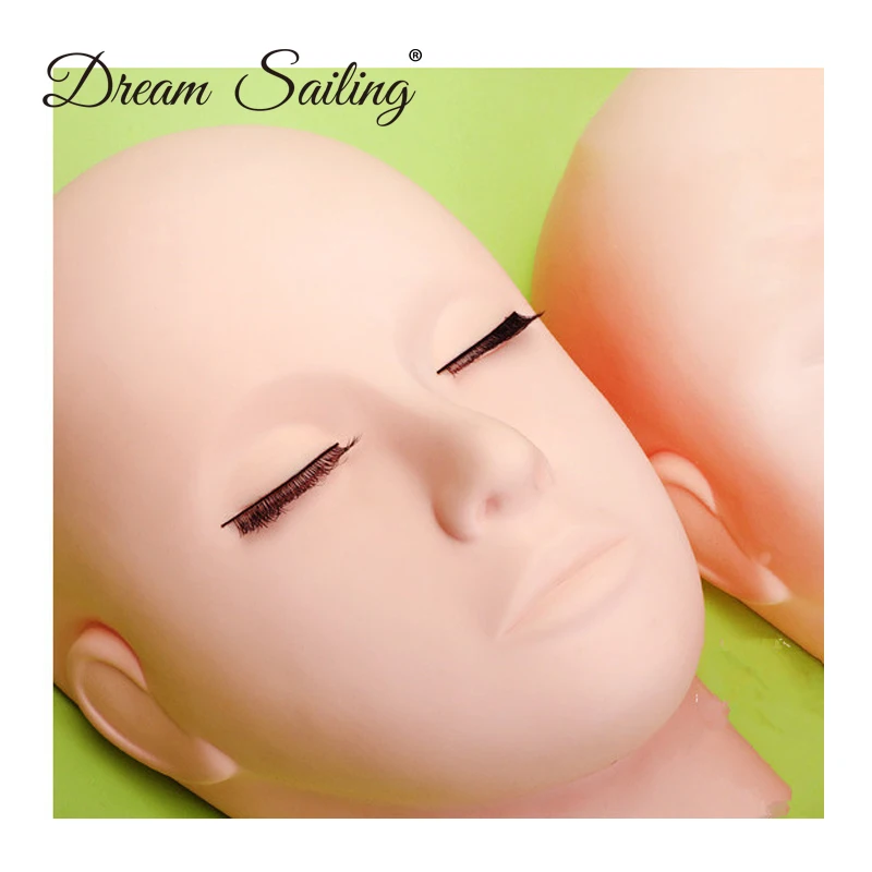 

1pc Massage Training Eyelashes Grafted Mannequin Head Rubber Makeup Practice Model Head Training Head Model Soft Flexible