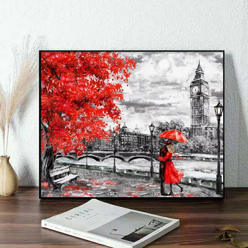 

Gatyztory 60×75cm Frame Paris Scenery Painting By Numbers Canvas Drawing Handpainted Kits Acrylic Paints Art Unique Gift Wall De