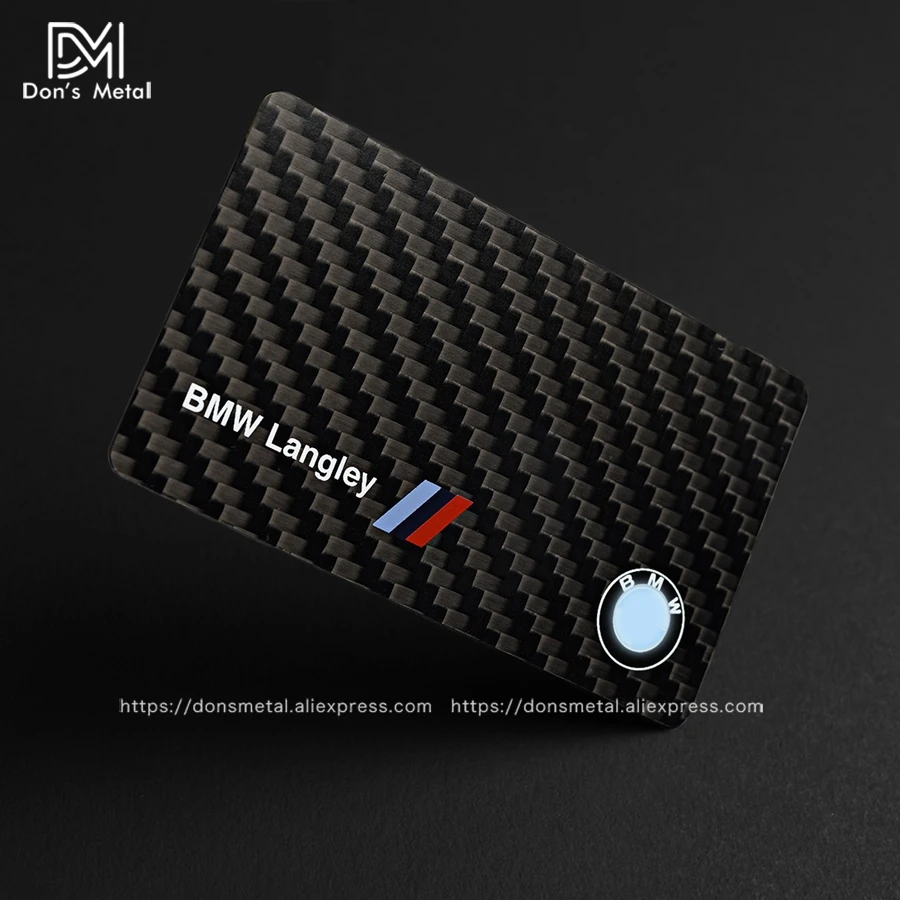 Carbon fiber business card customization carbon fiber business card label design UV color printing production