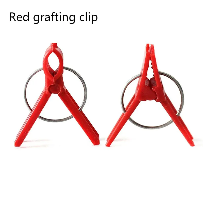 พลาสติกสีแดง Grafting คลิปพืชสนับสนุนคลิปผักสวนผักพืชแขวนพลาสติกผักสวนเครื่องประดับ25Pcs