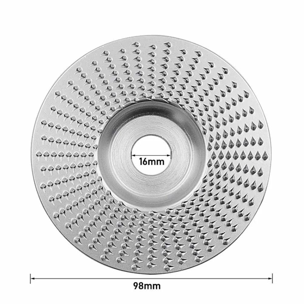 Amoladora angular de disco abrasivo, herramienta rotativa de tallado y lijado de madera redonda de 16mm, orificio de carburo