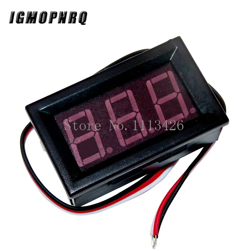 Mini Voltmeter Tester Digital Voltage Test Battery DC 0-30V 3 Wires Red Green Blue Orange White for Auto Car LED Display Gauge