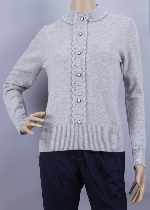 

100% Cashmere Sweater Women Winter Warm Pullover Gray High Quality Broken Size Stock Clearance Big Sale