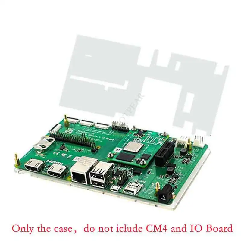 Raspberry Pi Rekenmodule 4 Io Board Acryl Case Voor Officiële Originele Cm4 Io Board