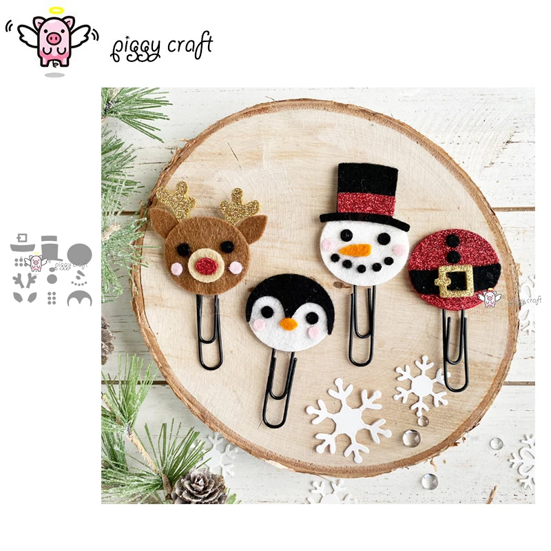 Troqueles de corte de metal Piggy Craft, molde de troquelado, Clips de bicho, troquel de Navidad, álbum de recortes, cuchillo artesanal de papel, molde, plantillas de punzón de hoja
