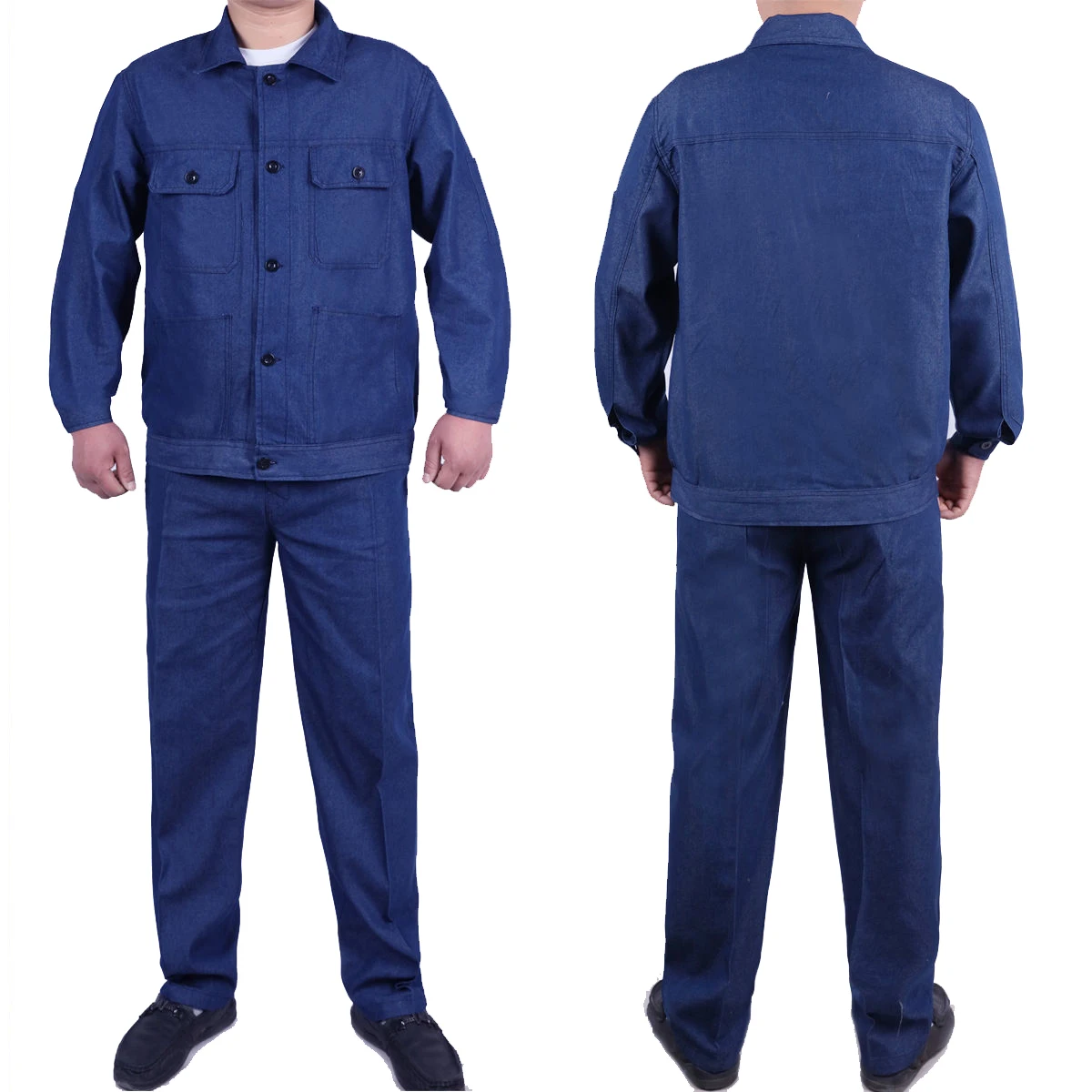 Summer Thin Denim Suit Work Clothes Men Women Jacket Pants Wear-resistant Breathable Sweat-absorbent Labor Insurance Clothing