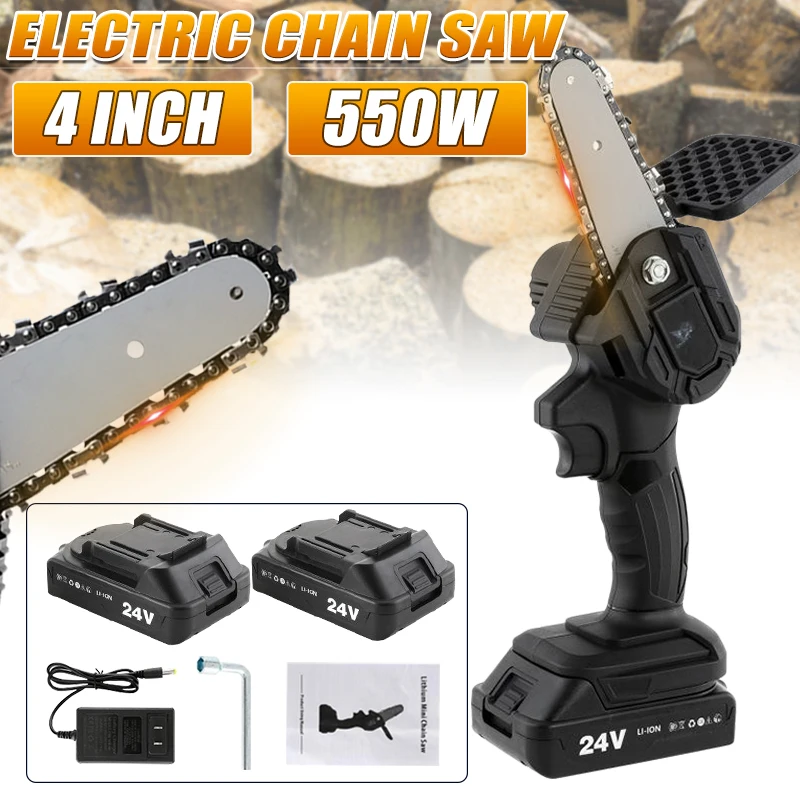 

550W Lithium Battery Portable Electric Pruning Saw Rechargeable Small Electric Saws Woodworking Mini Electric Saw Garden Logging