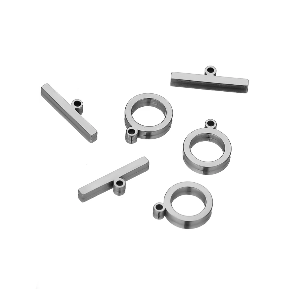 5 Sets Edelstahl Goldfarben Flache OT-Knebelverschlüsse DIY Schmuckherstellung Halsketten-Zubehör Armband-Verbinder Haken – Detail 6