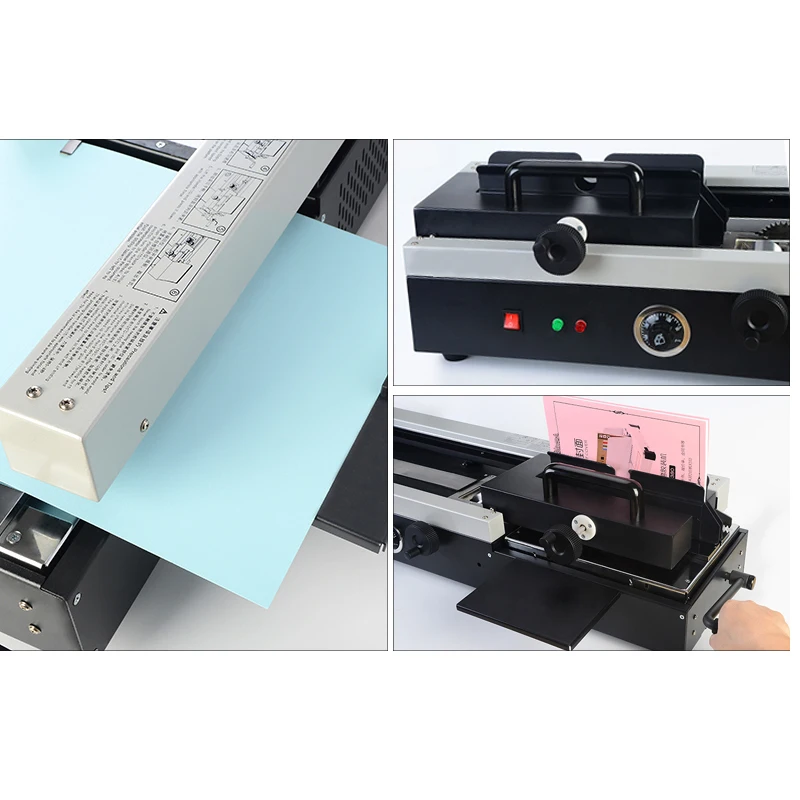 220V~240v Hot melt glue binding machine Binding length 32cm automatic heating hot melt bookbinding machine