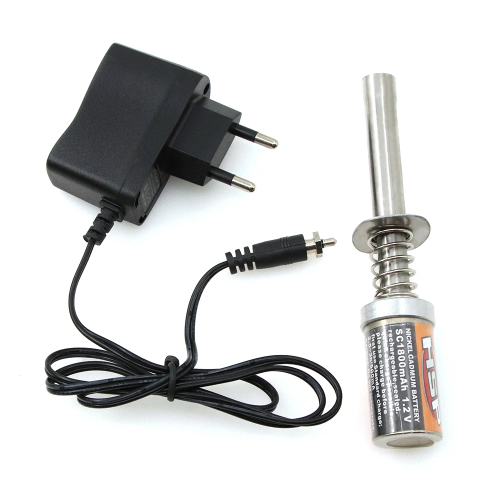 RC Nitro 1.2 V 1800MAH 3600mah Glow Plug Igniter Suitable for RC HSP car 1/8 1/10 HSP 80101 Rechargeable Charger