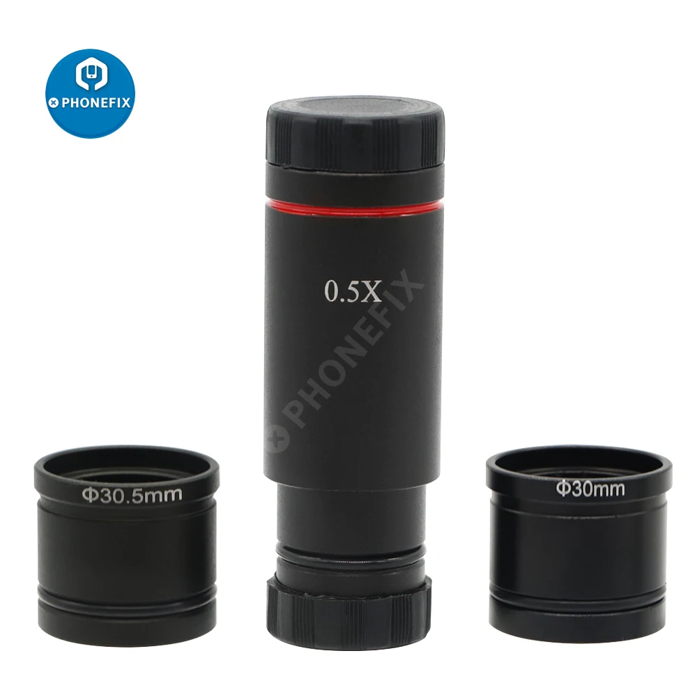 0.5X C Mount Microscope Adapter 23.2mm Electronic Eyepiece Optical Reduction Lens for Biological Stereo Microscope CCD Camera